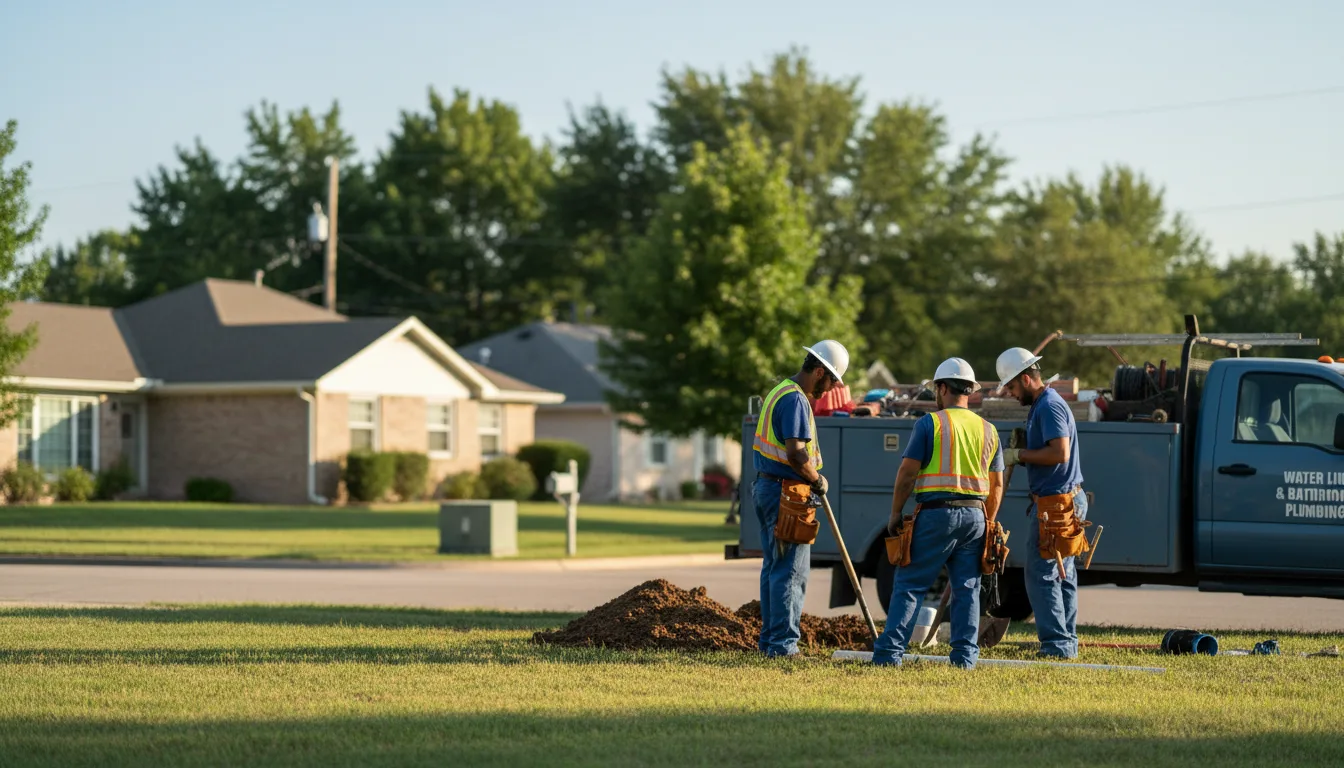 Residential water line and bathroom plumbing service in North Valley, NM